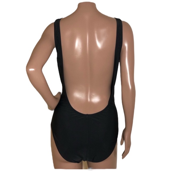 Adidas Logo Side Striped Scoop Tank Swimsuit - Picture 3 of 6